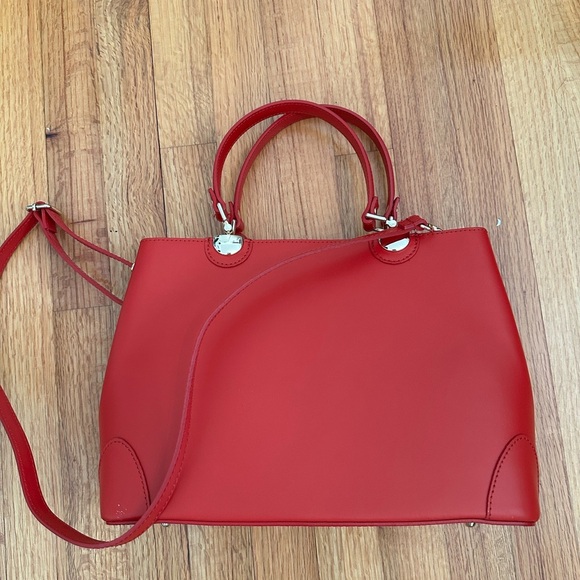 Cuoieria Fiorentina Made In Italy Red Leather Bag - Picture 10 of 12